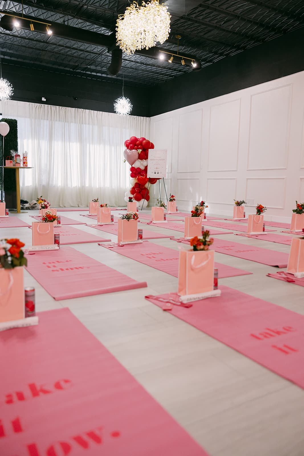 Weekly yoga class at Aramas Events studio rental space in Colorado Springs